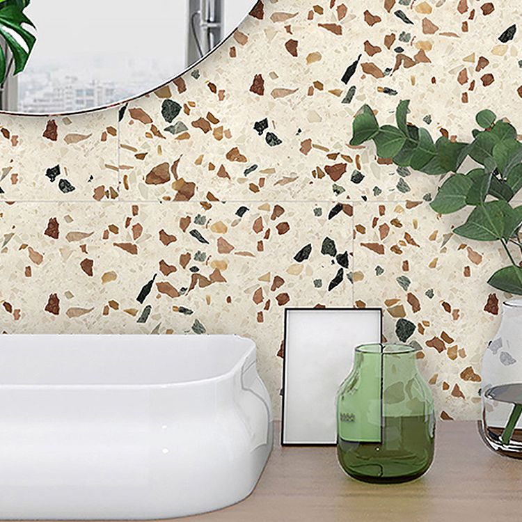 Brown non-slip floor tile 30 cm x 60 cm brick effect single tile PVC