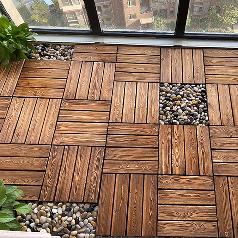 Outdoor composite decking tiles with snap-in stripe detail kit decking tiles