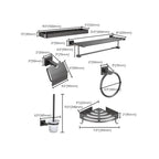 Modern Bathroom Accessories Hardware Set Gray Bathroom Hardware Set