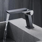 Modern vessel faucet brass lever waterfall spout sink faucet