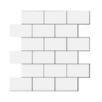 Peel and Stick Tiles Rectangular Stain Resistant PVC Subway Peel and Stick Tiles for the Kitchen