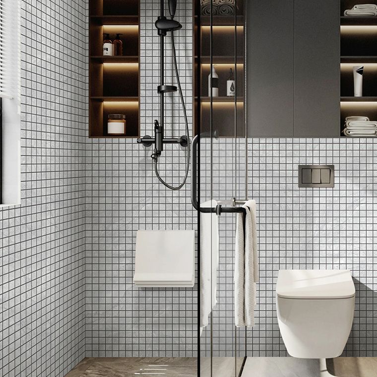 Mosaic Tile Peel and Stick Tile PVC 3D Kitchen Backsplash Peel and Stick Wall Tile