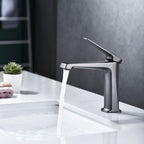 Modern basin tap lever handle copper low arc basin tap