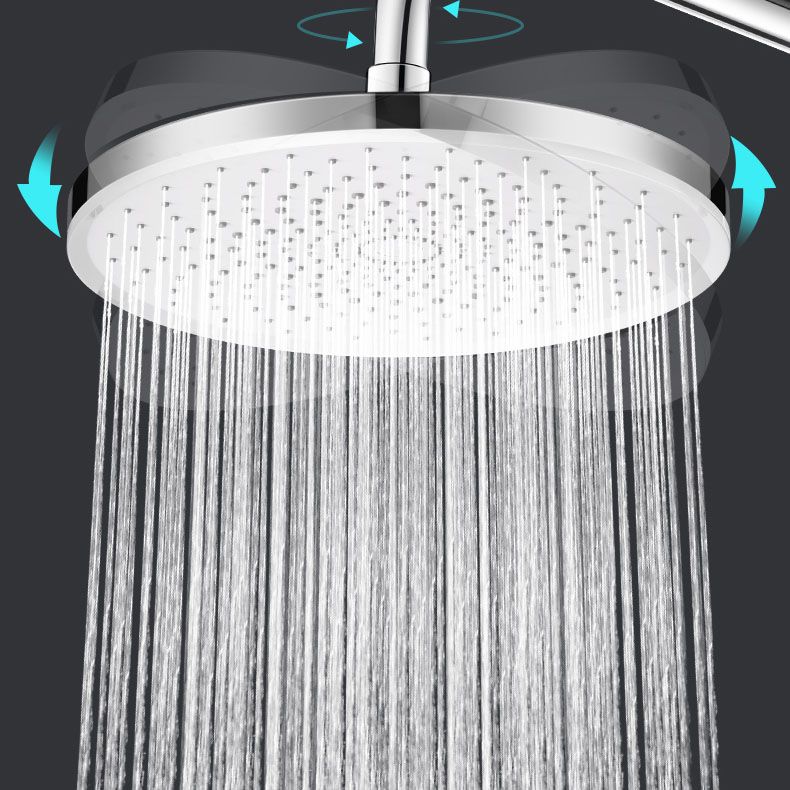 Round Fixed Shower Head High Flow Aerated Wall Mount Shower Head