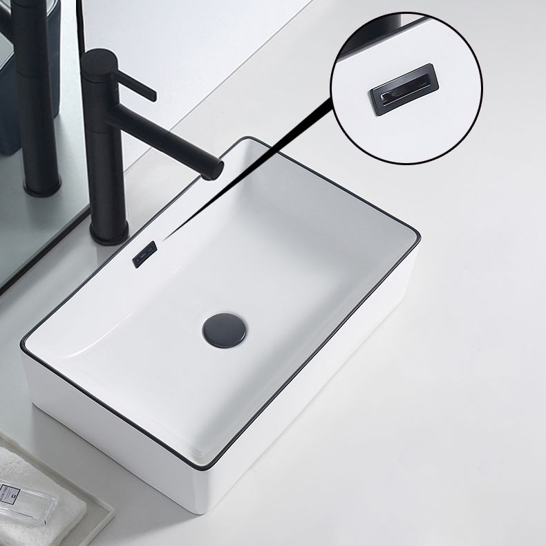 Modern porcelain floor washbasin Rectangular washbasin for the bathroom