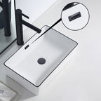 Modern porcelain floor washbasin Rectangular washbasin for the bathroom