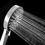 Ceiling and wall mounted showerhead combination round chrome spray head