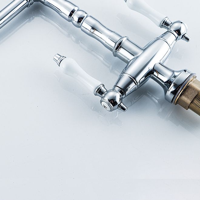 Traditional Kitchen Bar Faucet Double Handle High Arc No Sensor Bar Faucet