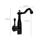 Glam Style Sink Faucet with Swivable Spout and Lever Handle