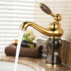 Glam Basin faucet Lever handle Low arch basin faucet Bathroom faucet