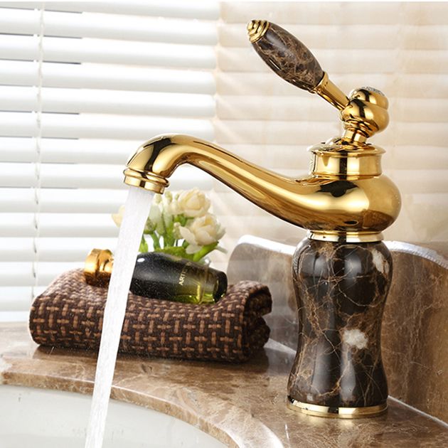 Glam Basin faucet Lever handle Low arch basin faucet Bathroom faucet