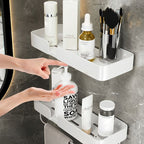 White Bathroom Set Modern 1/2/3 - Pieces Stainless Steel Bathroom Shelf