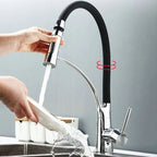 Modern 1-Hand Faucets Copper Touchless with Water Dispenser Standard Kitchen Faucet