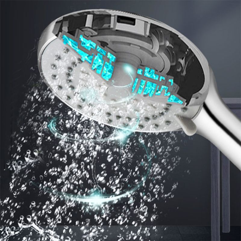 Wall Mounted Round Shower Modern Style Metal Double Shower Heads