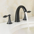 Modern widespread sink faucet Simple bathroom double handle faucet with lever handle