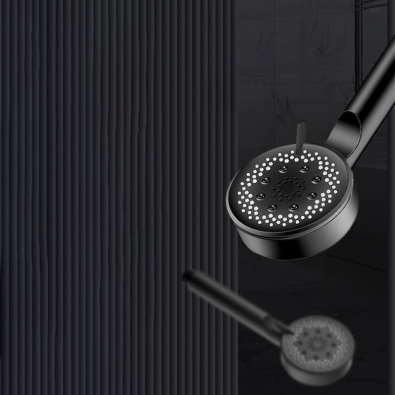 Classic Plastic Shower Head 5 Settings Round Handheld Shower Heads