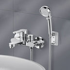 Single Lever Bath Mixer 2 Holes Wall Mounted Hand Shower Low Arc Tub Filler