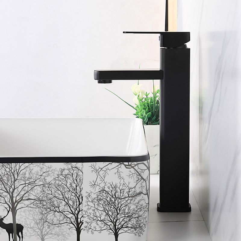 Contemporary sink faucet Digital display Monochrome Low arch basin Bathroom sink