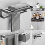 Gray Bathroom Accessory Set Modern Bathroom Accessories Hardware Set