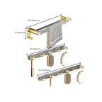 6-piece bathroom accessory set made of gold-colored metal bathroom hardware set