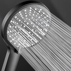 ABS Plastic Handheld Shower High Pressure 5 Spray Patterns Wall Mounted Showerhead