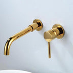 Modern 1- or 2-Handle Bathroom Sink Faucet Round Wall-Mounted Bathroom Faucet.