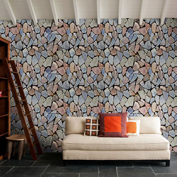 Country House Waterproof Wall Panels Wood Grain Bedroom and Living Room Wall Panels