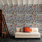 Country House Waterproof Wall Panels Wood Grain Bedroom and Living Room Wall Panels