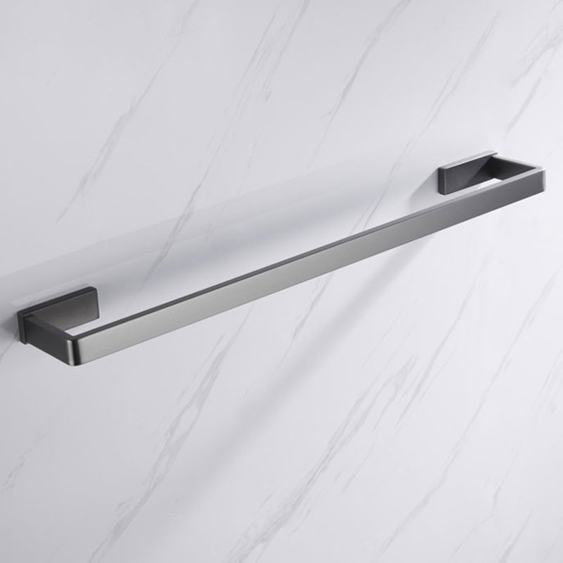 Gray 5-piece modern bathroom accessory set made of stainless steel