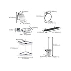 Polished Chrome Modernism Bathroom Accessory Set Bath Shelf / Towel Bar / Bathrobe Hook Included