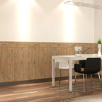 Modern Wood Paneling Smooth Wall Indoor Wood Planks Set of 2