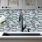 Peel and Stick Wall Tile Water Repellent Rectangle PVC Peel & Stick Subway Tile