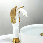 Full brass bathroom sink faucet hot and cold water single lever sink faucet