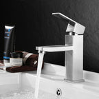 Basic sink faucet simple low arc metal centerset sink faucet for bathroom
