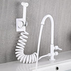 Single Cold Water Valve Uniform Color High Arc Deck Mounted Bathtub Faucet