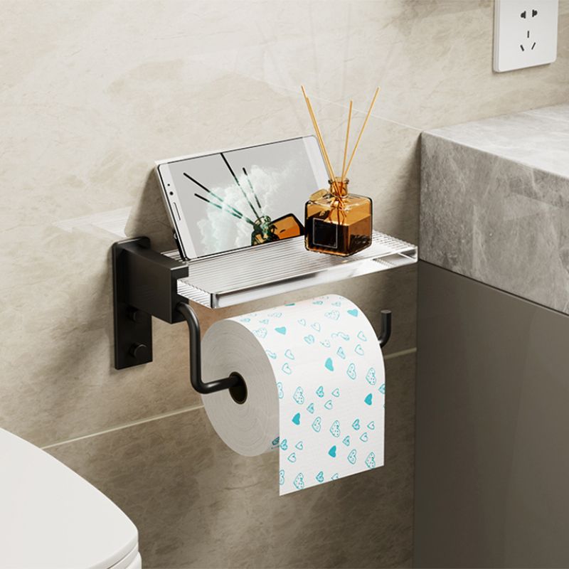 Modern Bath Accessories Set Black Towel Bar Bath Shelf Bathroom Fixtures Set