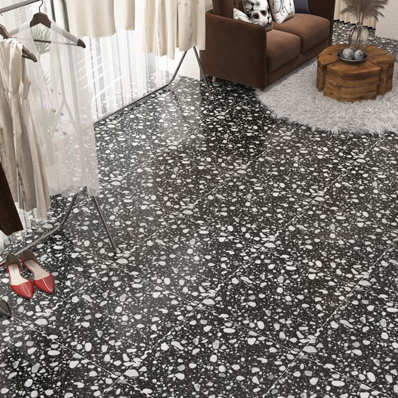 Waterproof Plastic Floor Tile Look Square Edge Floor Tile