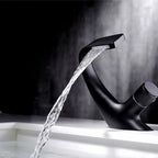 Contemporary Container Copper Brass Knob Handle Low Arch Container Faucet