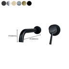 Wall-mounted Bronze Bathtub Filler Double Handles Bathtub Spout Bathtub Faucet Trim