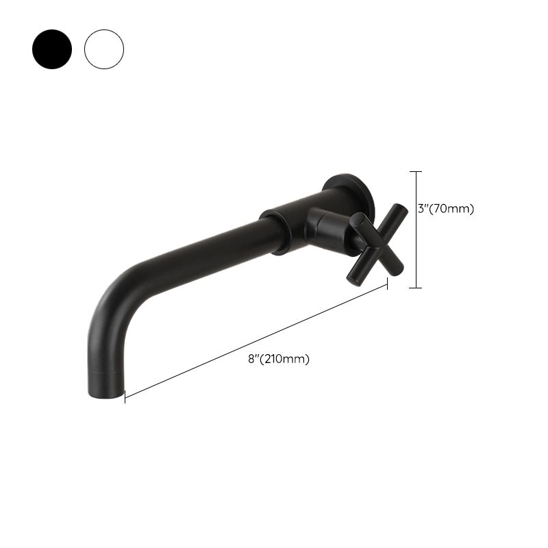 Widely used wall-mounted bathroom sink faucet cross handle low arch faucet