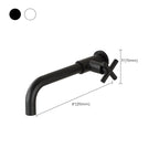 Widely used wall-mounted bathroom sink faucet cross handle low arch faucet