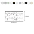 Modern Peel and Stick Tile PVC Rectangular 10 Pack Peel & Stick Field Tile for the Kitchen