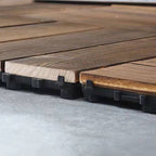 Wood Terrace Tiles Plug-in System Installation Outdoor Terrace Tiles