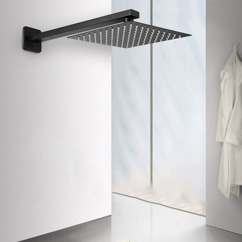 Square and Round Shower Head made of Stainless Steel, Fixed Mounted Ceiling Shower Head in Black