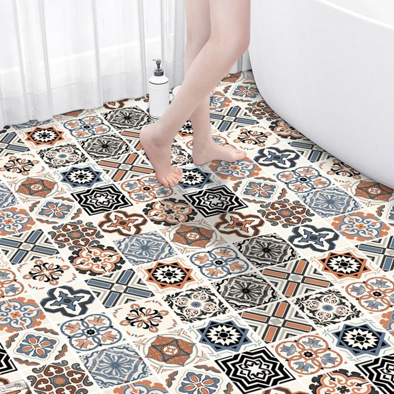 Bathroom Square PVC Flooring 24" x 118" x 4mm Peel and Stick Vinyl Flooring