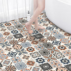 Bathroom Square PVC Flooring 24" x 118" x 4mm Peel and Stick Vinyl Flooring