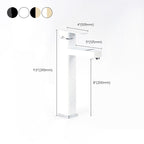 Contemporary sink faucet Digital display Monochrome Low arch basin Bathroom sink