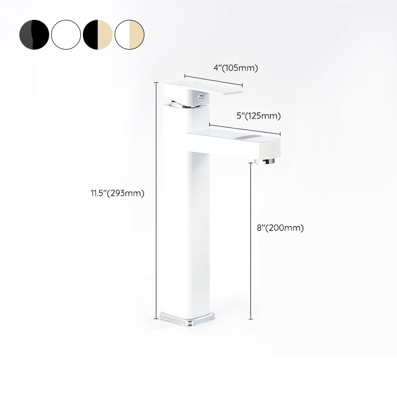 Contemporary sink faucet Digital display Monochrome Low arch basin Bathroom sink