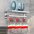 Modern Bathroom Accessory Set Silver Metal Bathroom Accessory