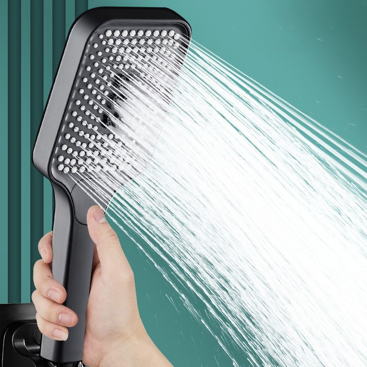 Contemporary Handheld Supercharged Showerhead Square 3 Settings Spray Head